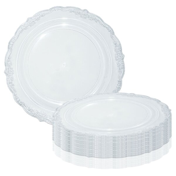 Disposable Plastic Wedding Dinner Plate For 120 Guests 